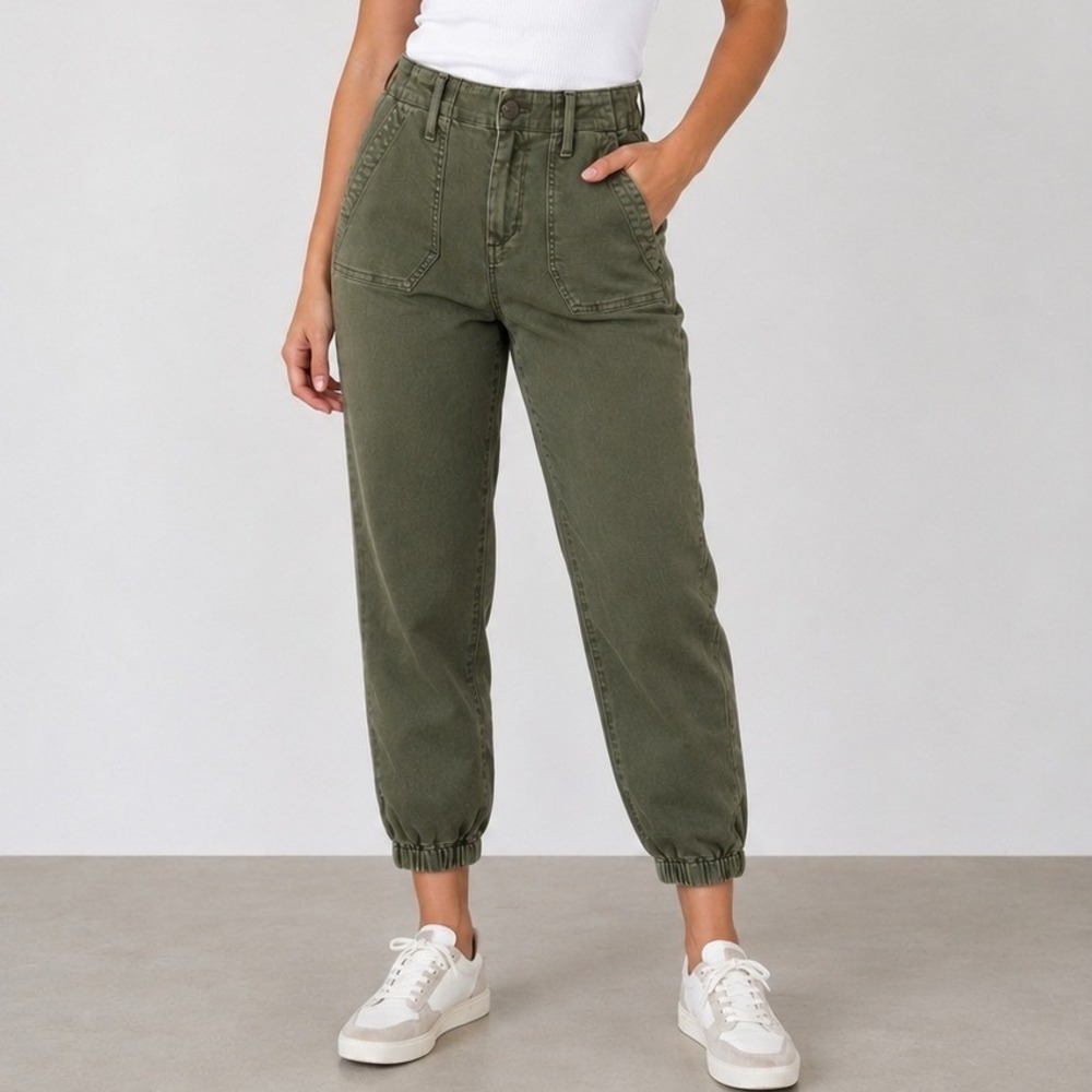 PAIGE Mayslie Jogger‎ 24 Green Cargo Ankle Zip Pants Gorpcore Streetwear